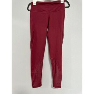 Victoria Sport Knockout By Victoria Secret Lightly Perf Leggings Burgundy Mesh S